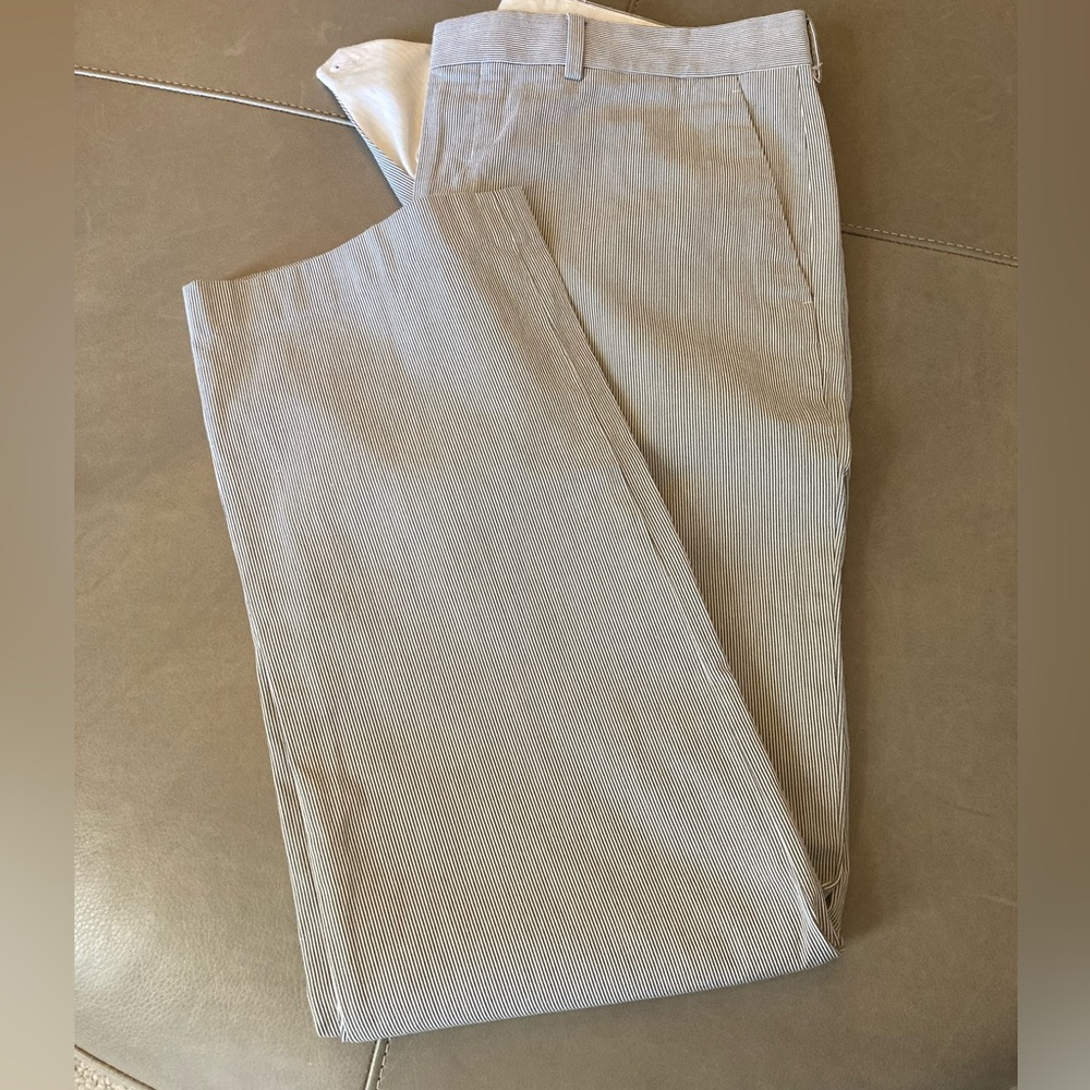 Express Men's Gray Striped Pants - Picture 1 of 4